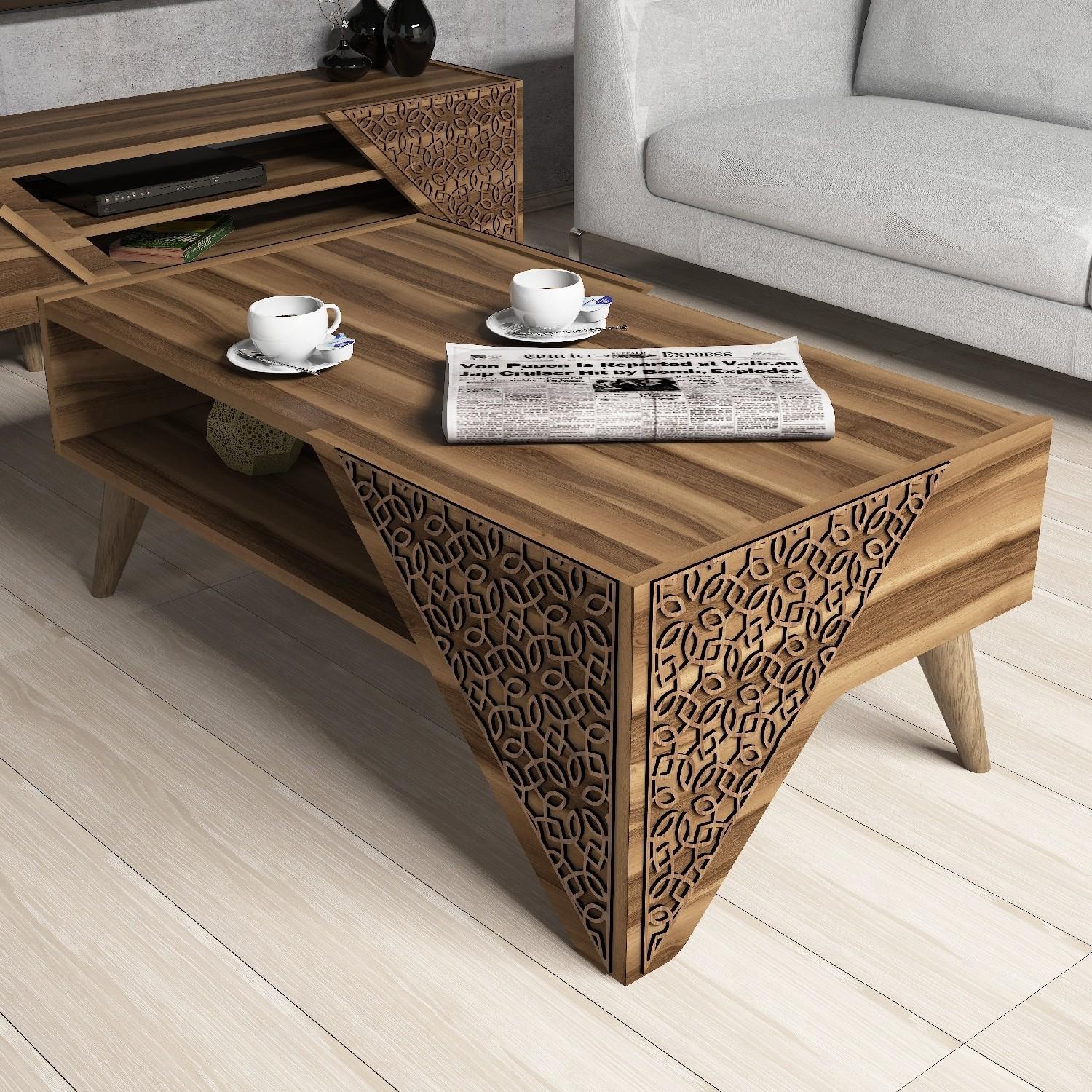 Hanah Home Klub sto Beril 105x58x40cm Orah