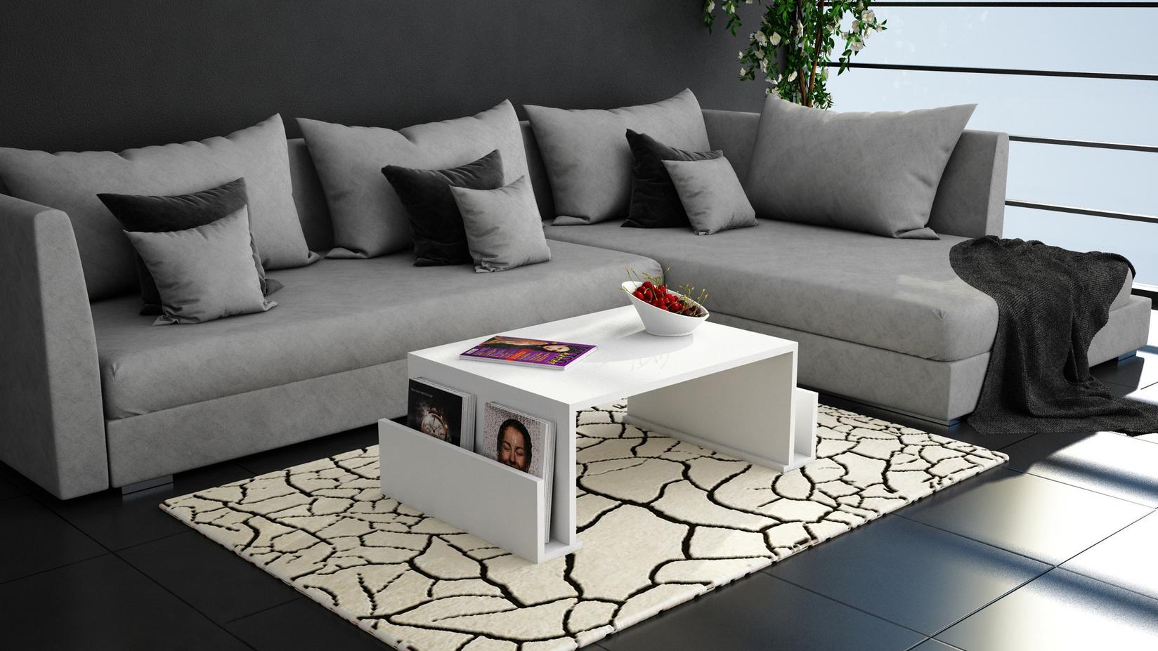 Hanah Home Klub sto Magazin 95x36,8x60​cm Bijeli
