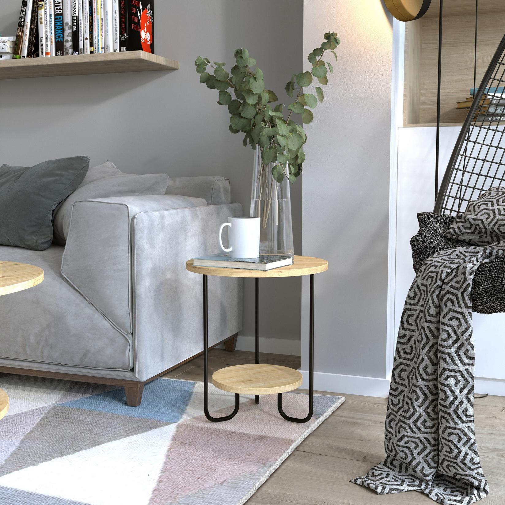 Hanah home Klub sto Corro 40x45x40cm Hrast