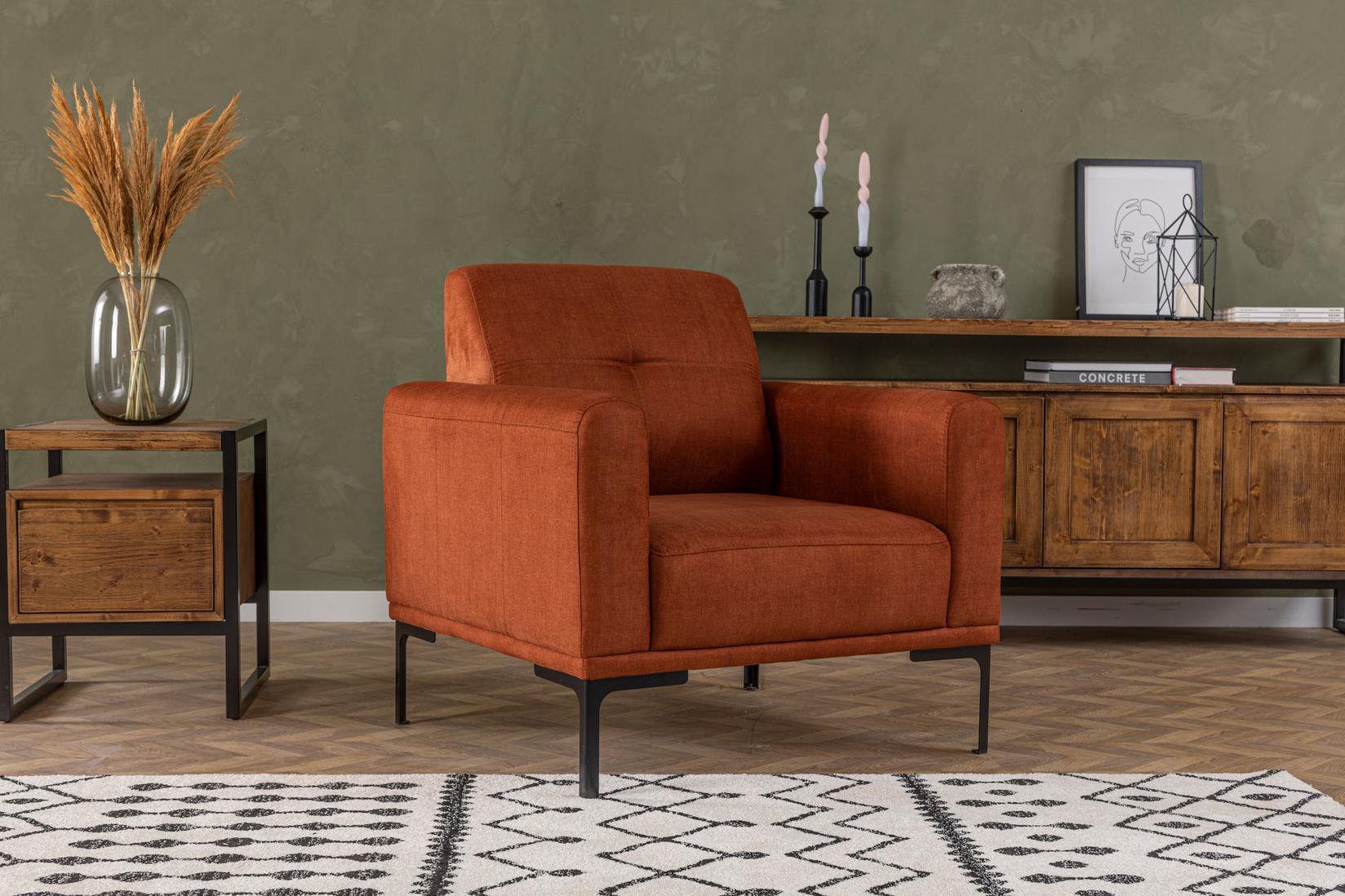 Atelier del Sofa Fotelja Mustang 86x88x88cm Narandžasta