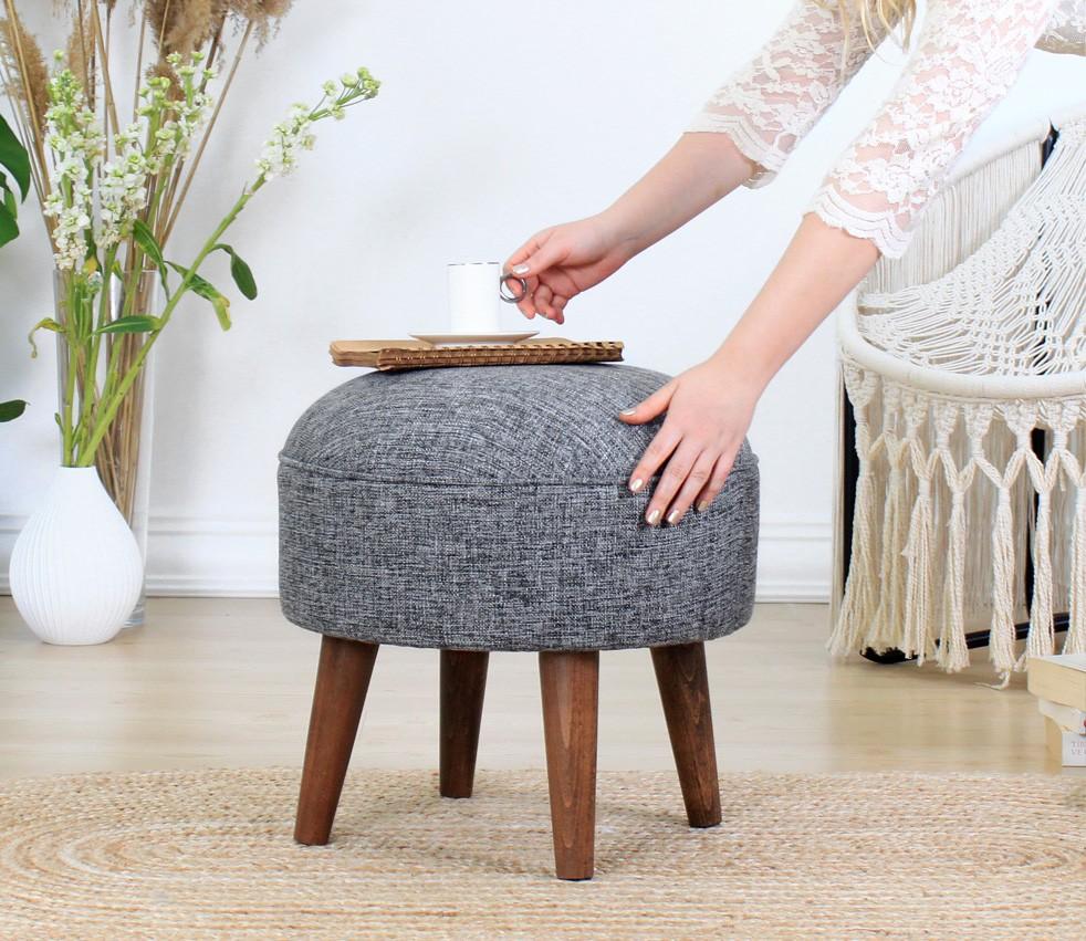 Atelier del Sofa Tabure 43x45cm, Sivo