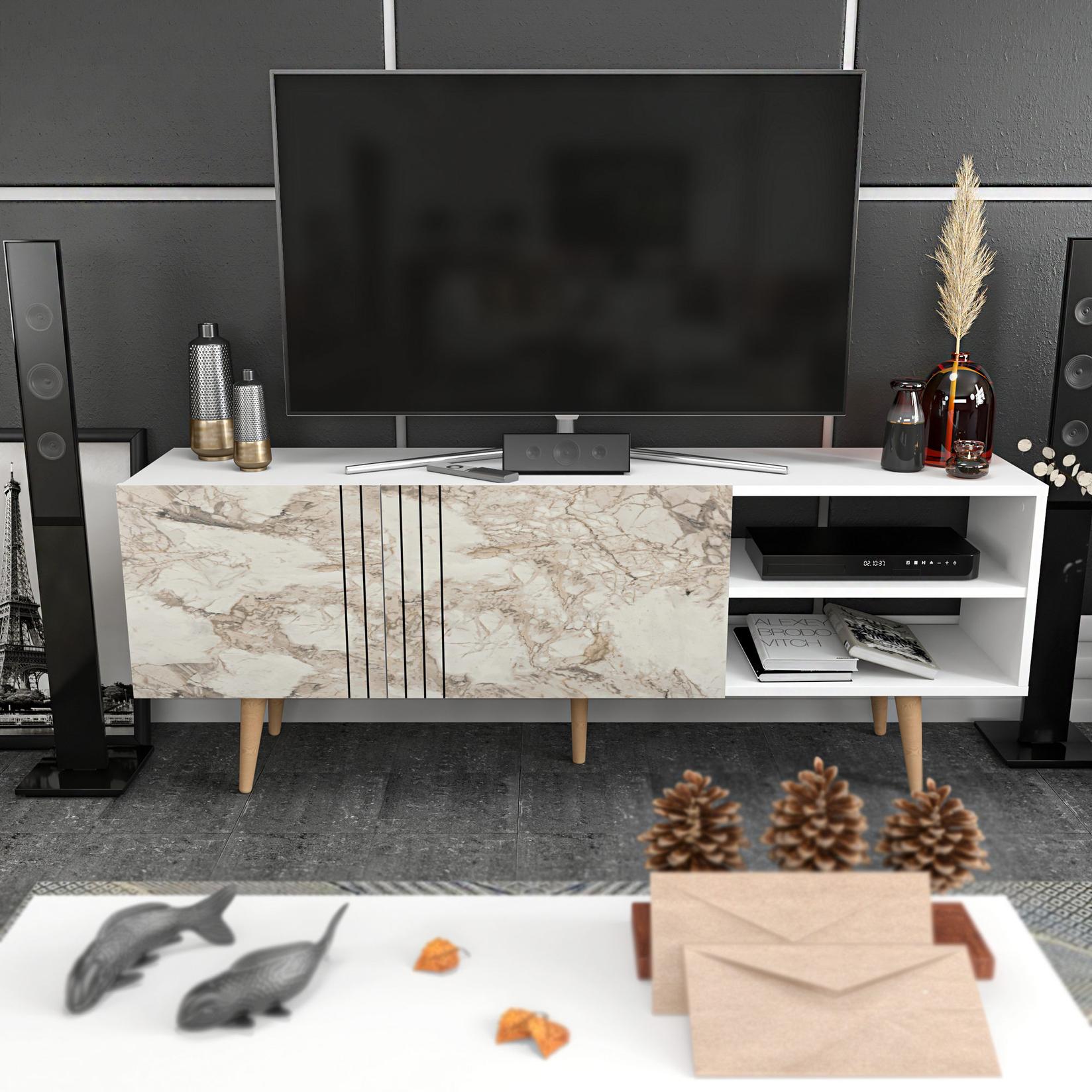 Hanah home TV Komoda Ronas Bijela