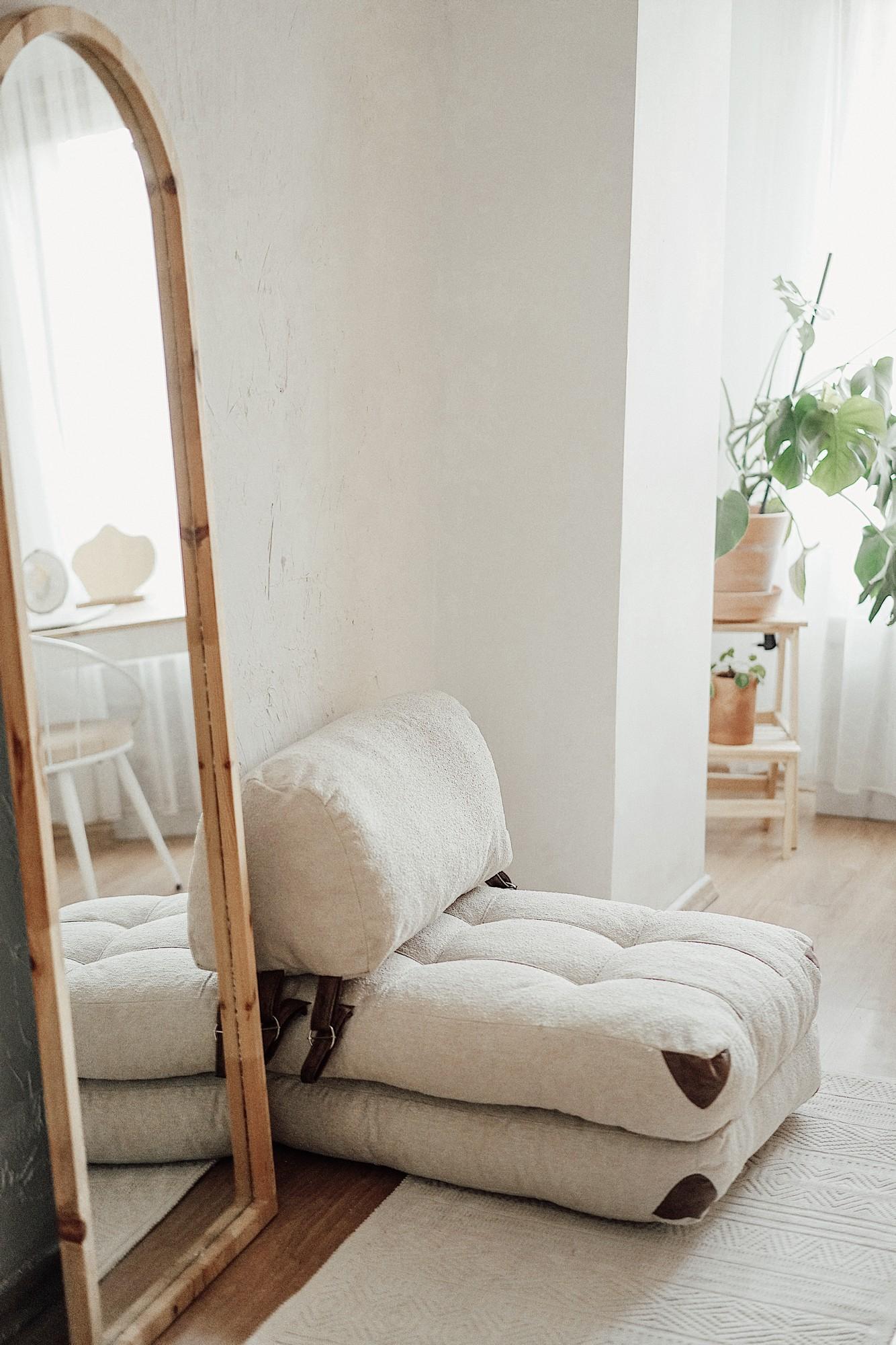 Atelier del Sofa Fotelja Fold Teddy 80x70x60​cm Krem