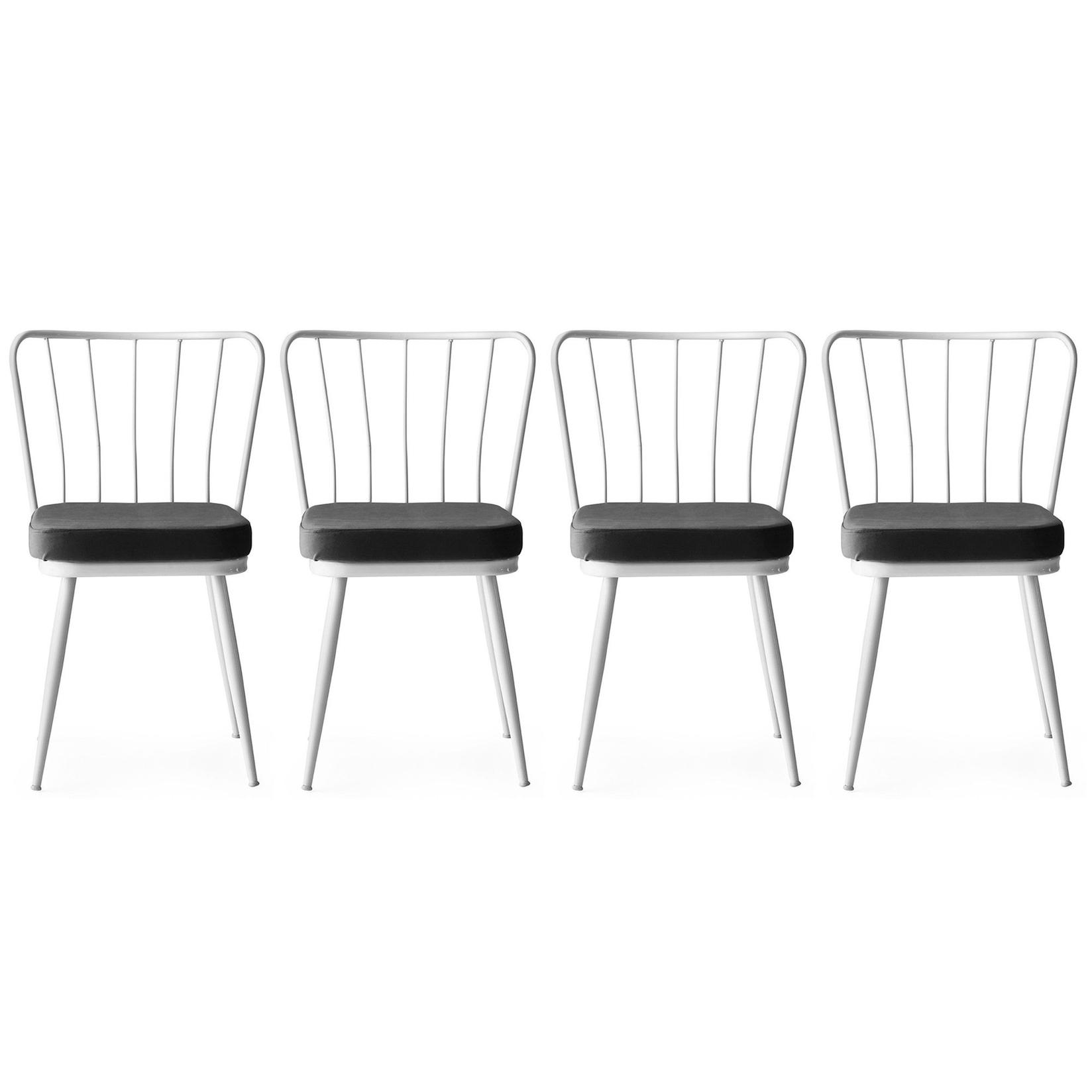 Hanah Home Set 4 trpezarijske stolice Yildiz Bijeli
