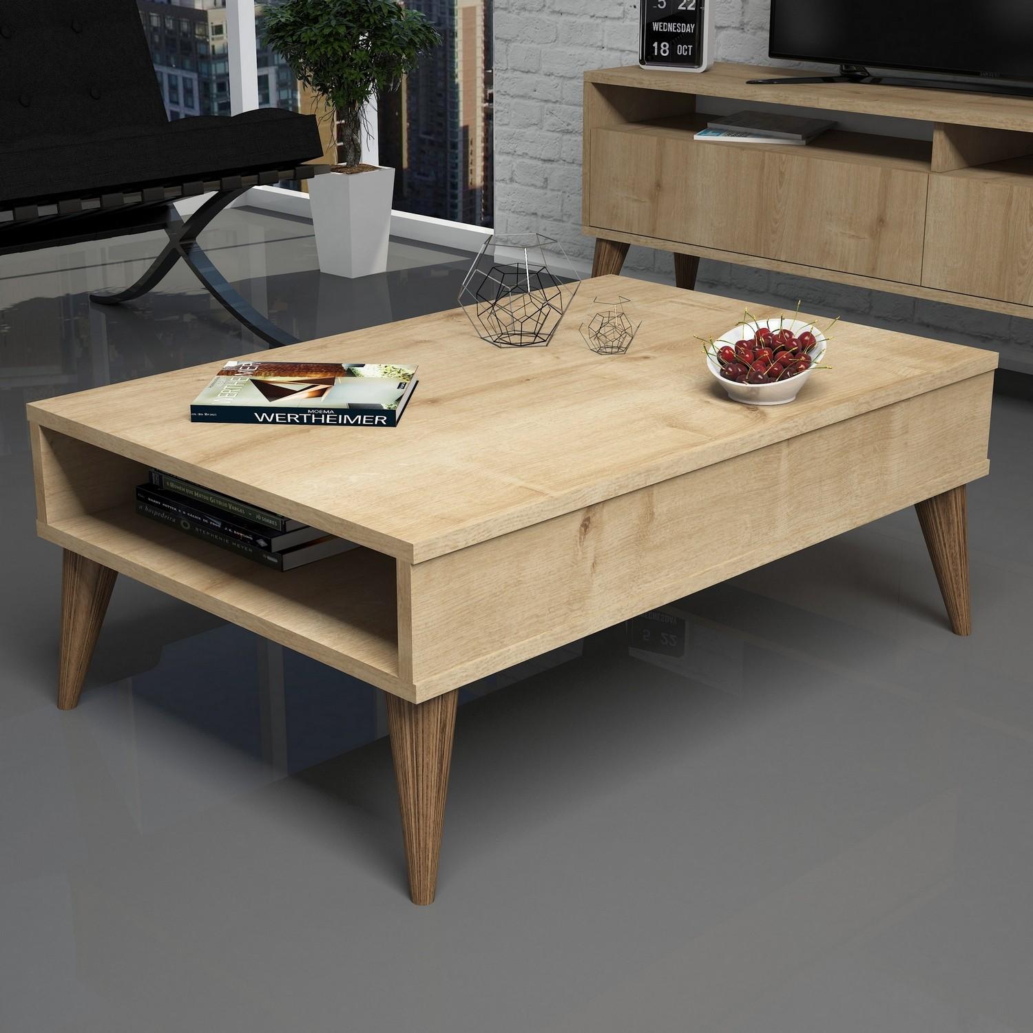Hanah Home Klub sto Best 90x34,6x60​cm Hrast