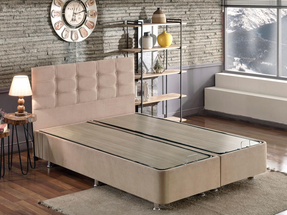 Hanah Home Bračni krevet sa prostorom za odlaganje Polo 160x38x200cm Crni