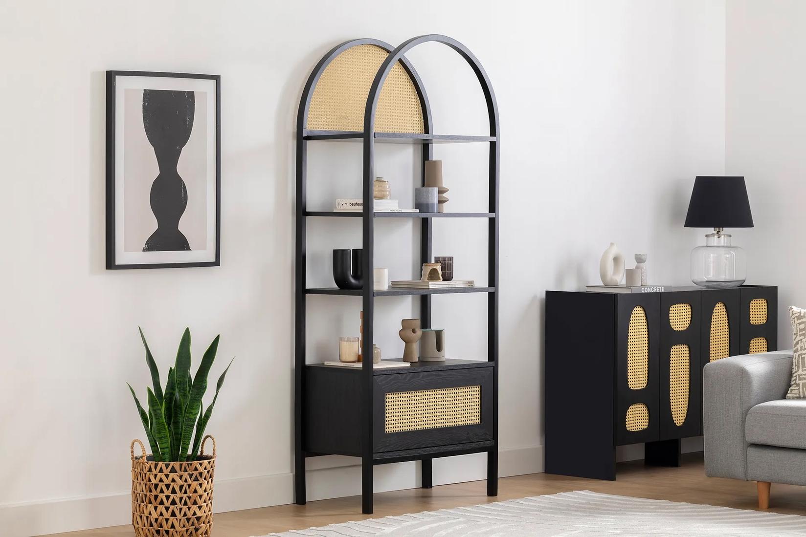 Hanah Home Polica 76x185x40cm Crna