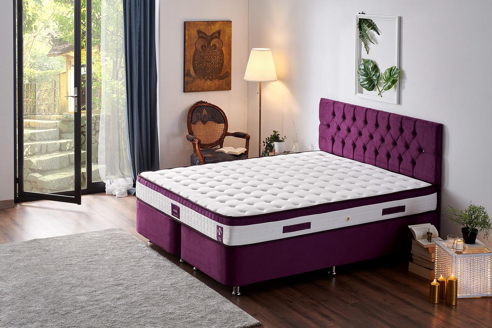 Hanah Home Dušek 180x23x200cm Bijelo-Ljubičasti