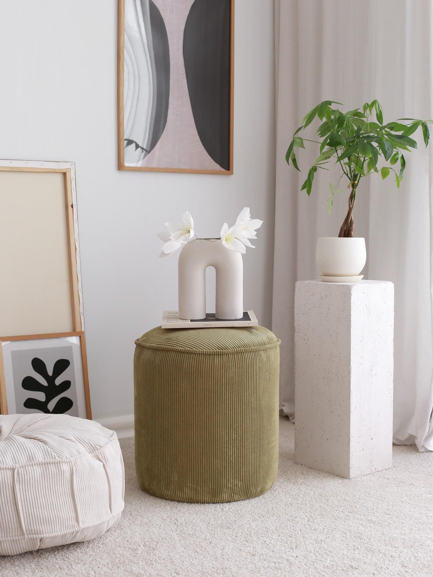Atelier del Sofa Tabure 43x45x43cm, Kaki