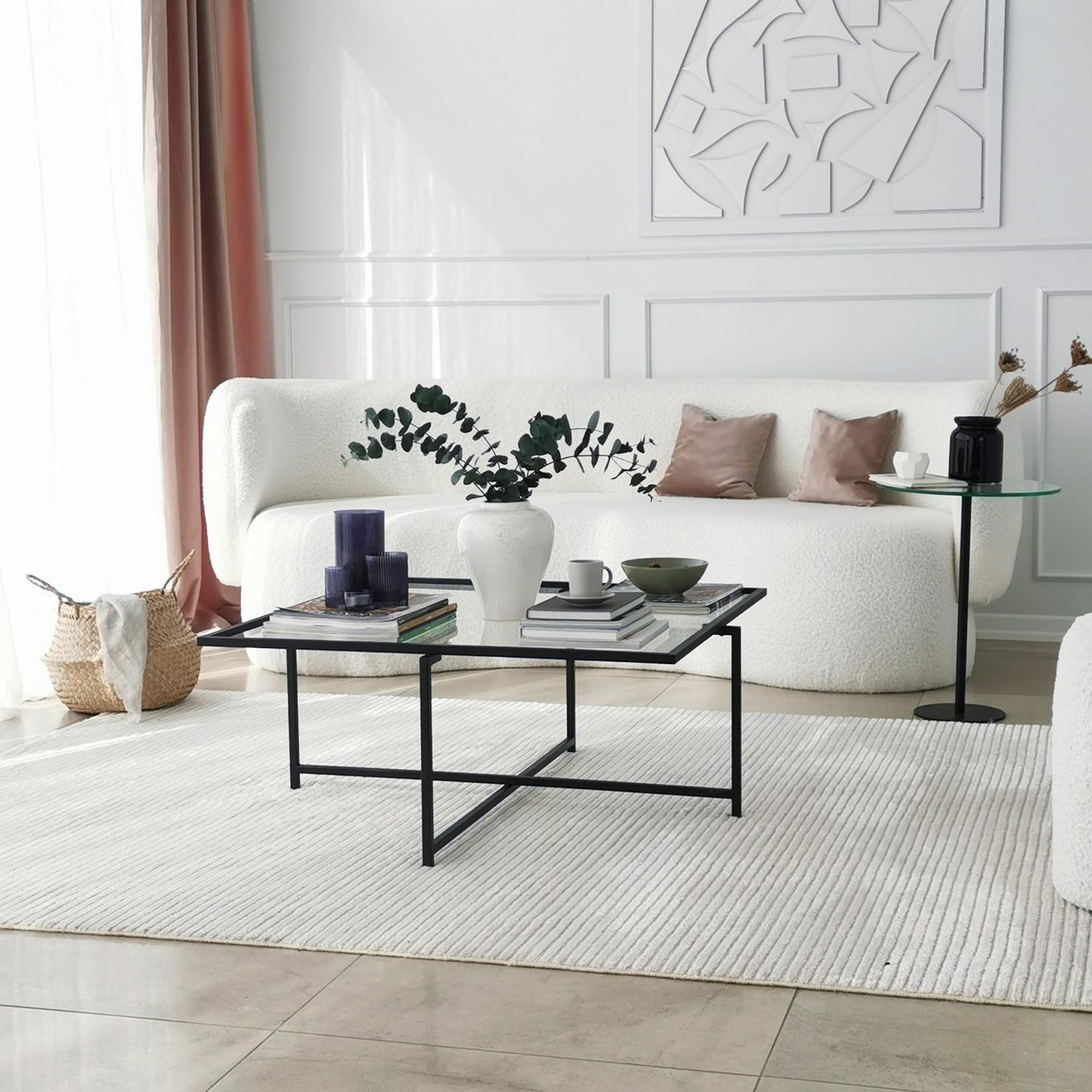 Hanah Home Klub sto Sun S409 85x35x85cm Crni