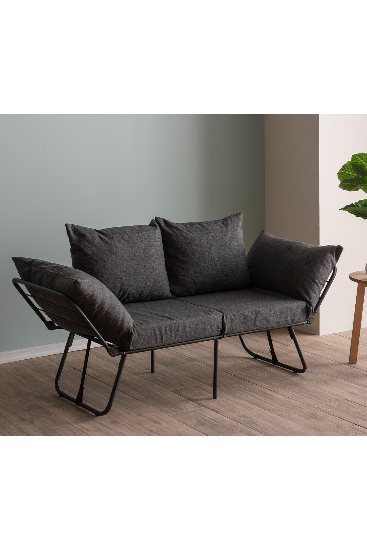 Atelier del Sofa Dvosed na razvlačenje Viper 2, Tamnosivi