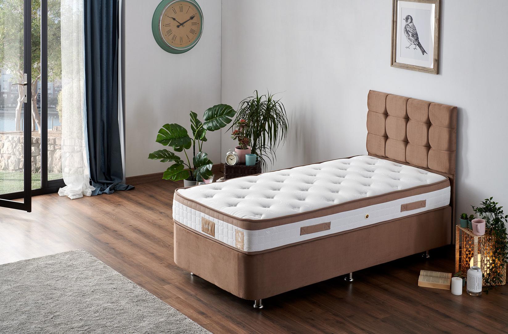 Hanah home Krevet Latte 80x38x180cm Crni