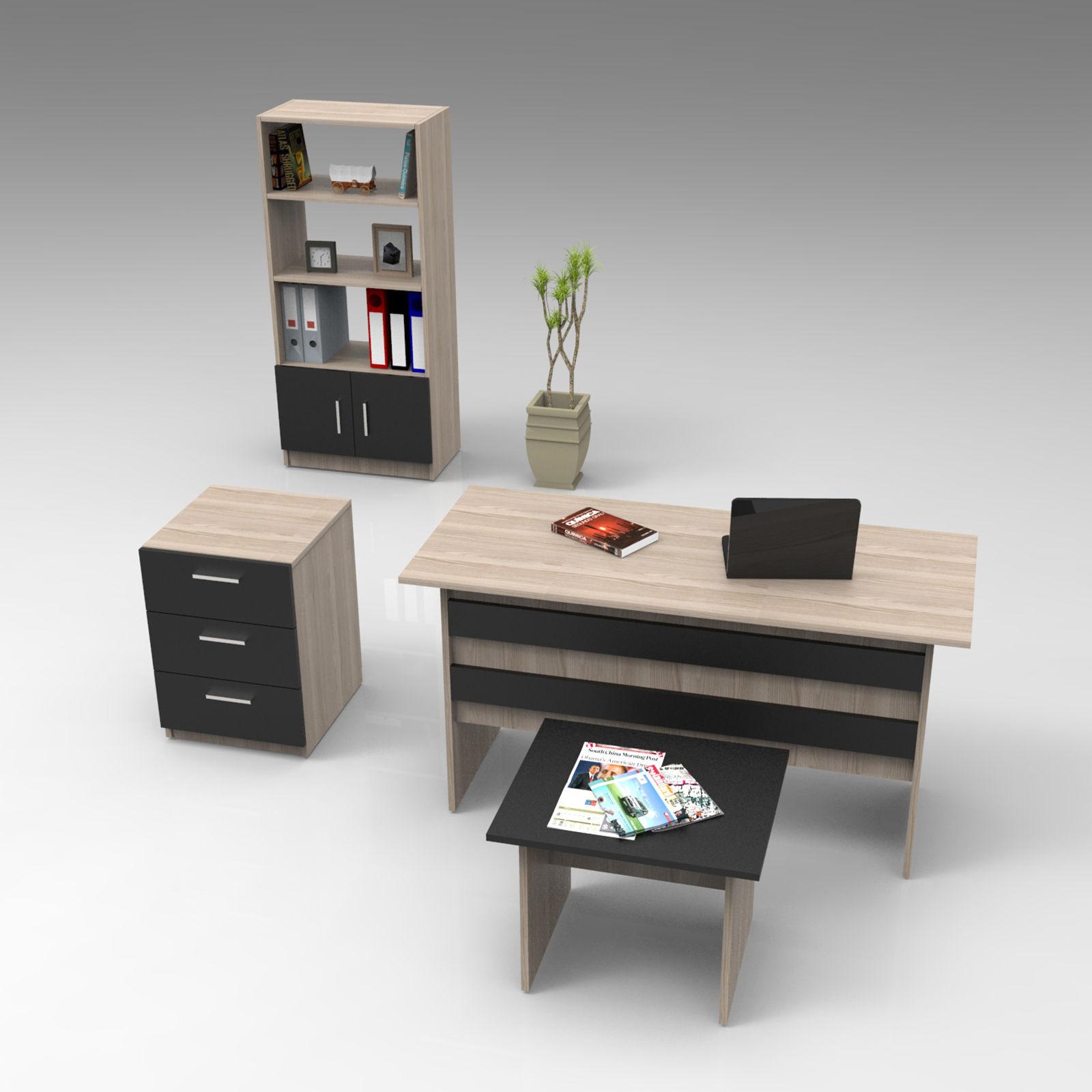 Hanah Home Kancelarijski set Hrast-Crni