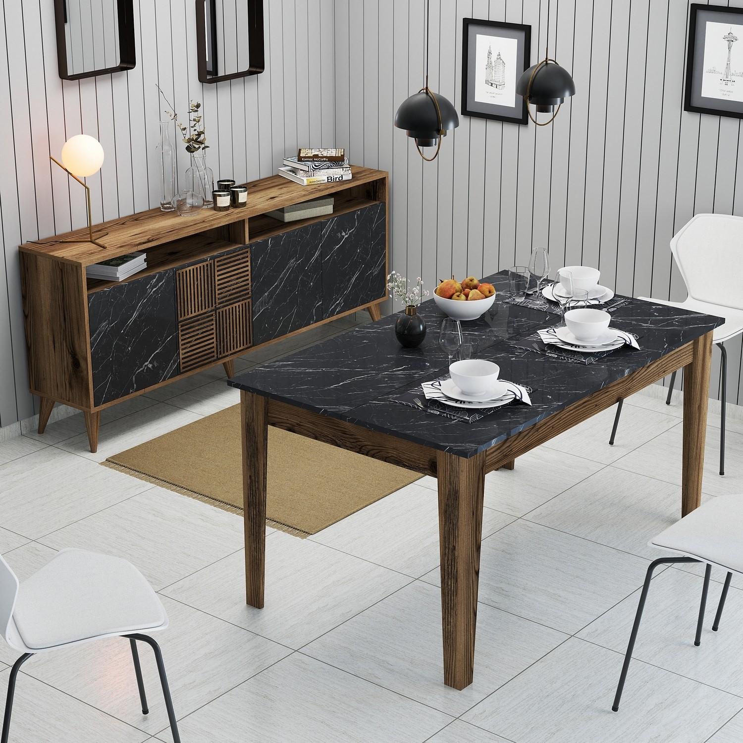 Hanah Home Set TV Komoda i klub sto Orah