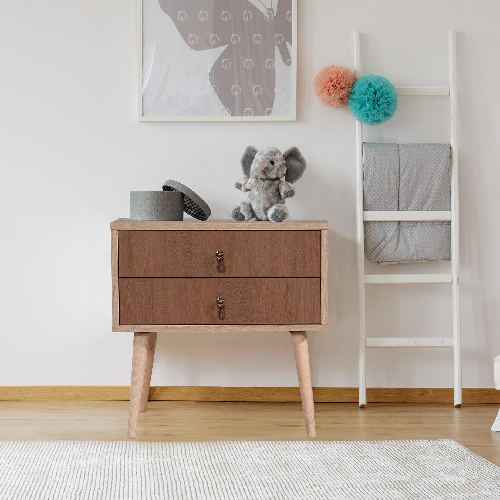 Hanah Home Noćni ormarić 60​x61x40cm Šareni