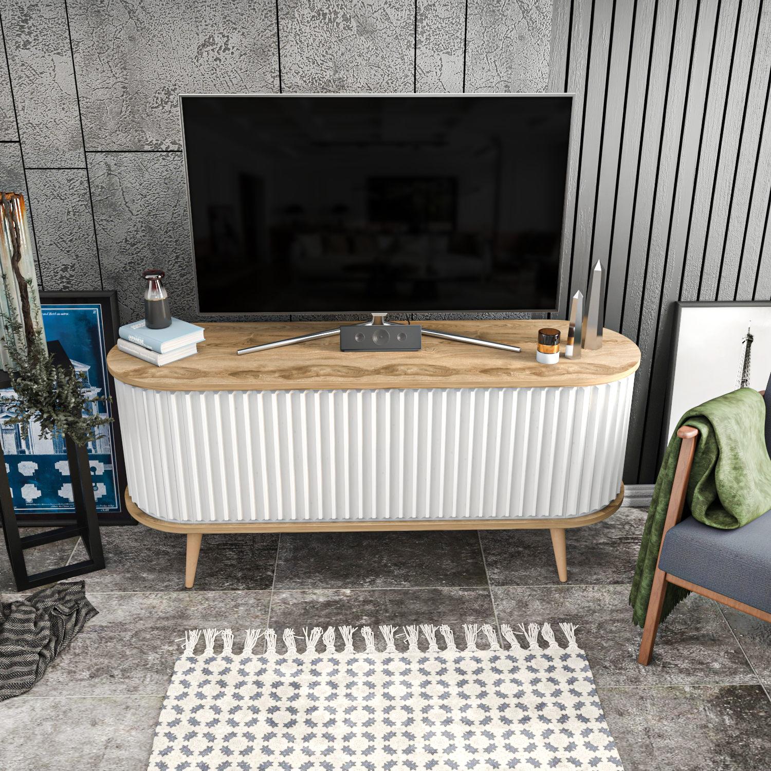 Hanah home TV Komoda Stor Smeđe-Bijela