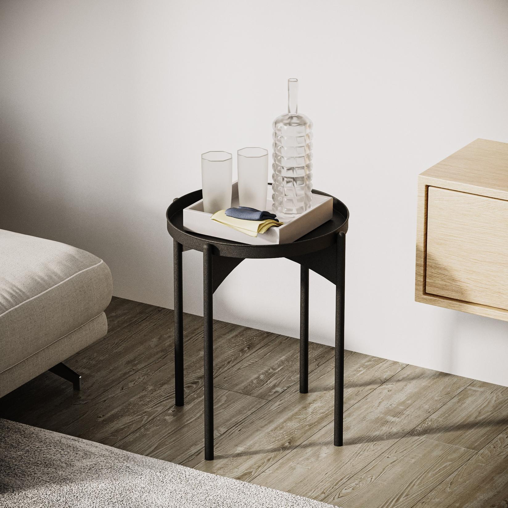 Hanah Home Klub sto Shb 44x57x44cm Crni