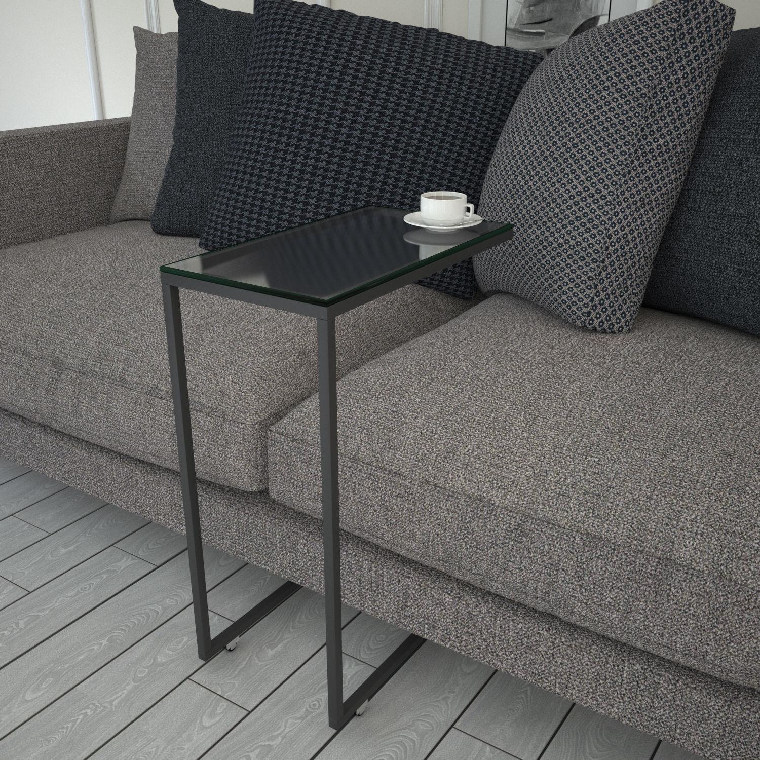 Hanah home Klub sto Callen 46x62x26cm Antracit