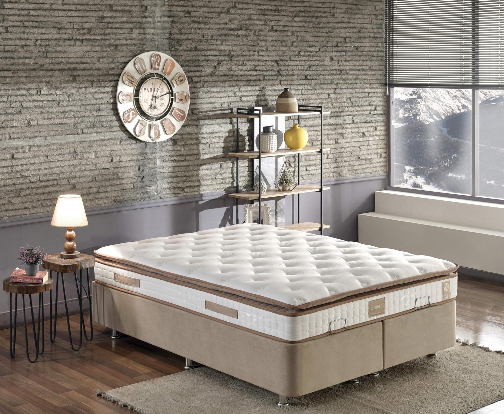 Hanah Home Dušek 140x25x200cm Bijelo-Braon
