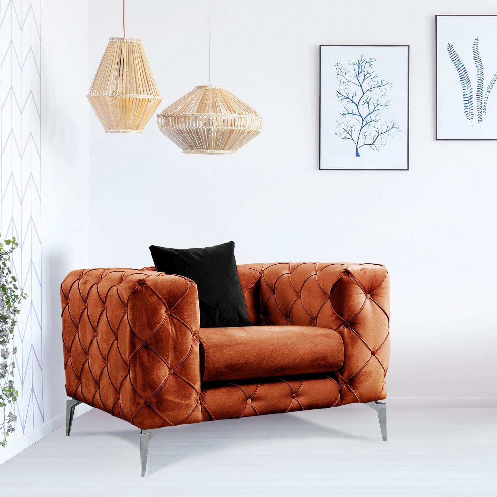 Atelier del Sofa Fotelja Como 108x73x90cm Narandžasta