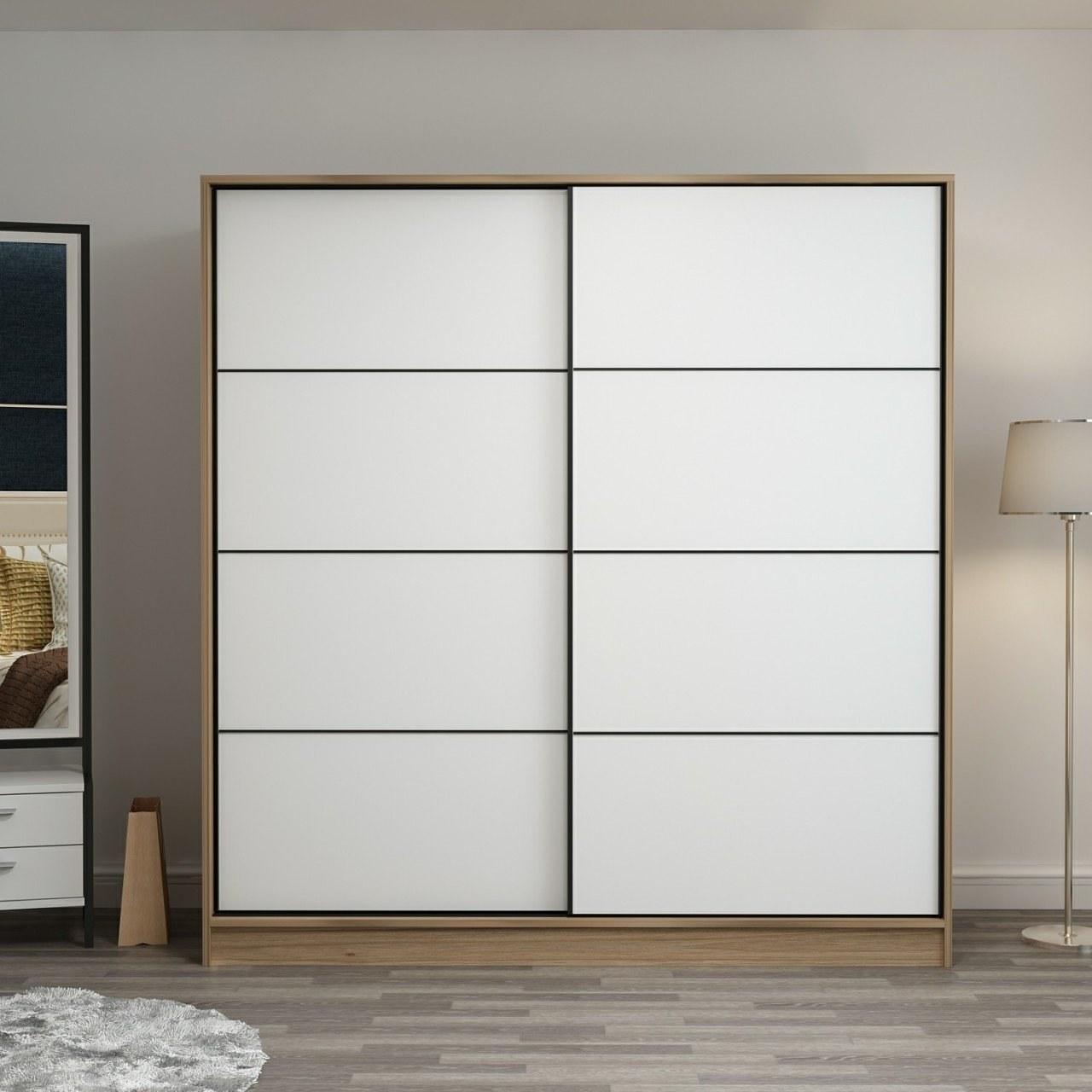 Hanah home Ormar Kale 180x210x52cm Bijelo-Bež