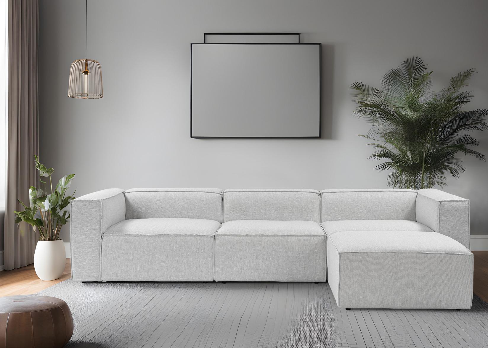 Atelier del Sofa Ugaona garnitura Fora 296x66x185cm Siva