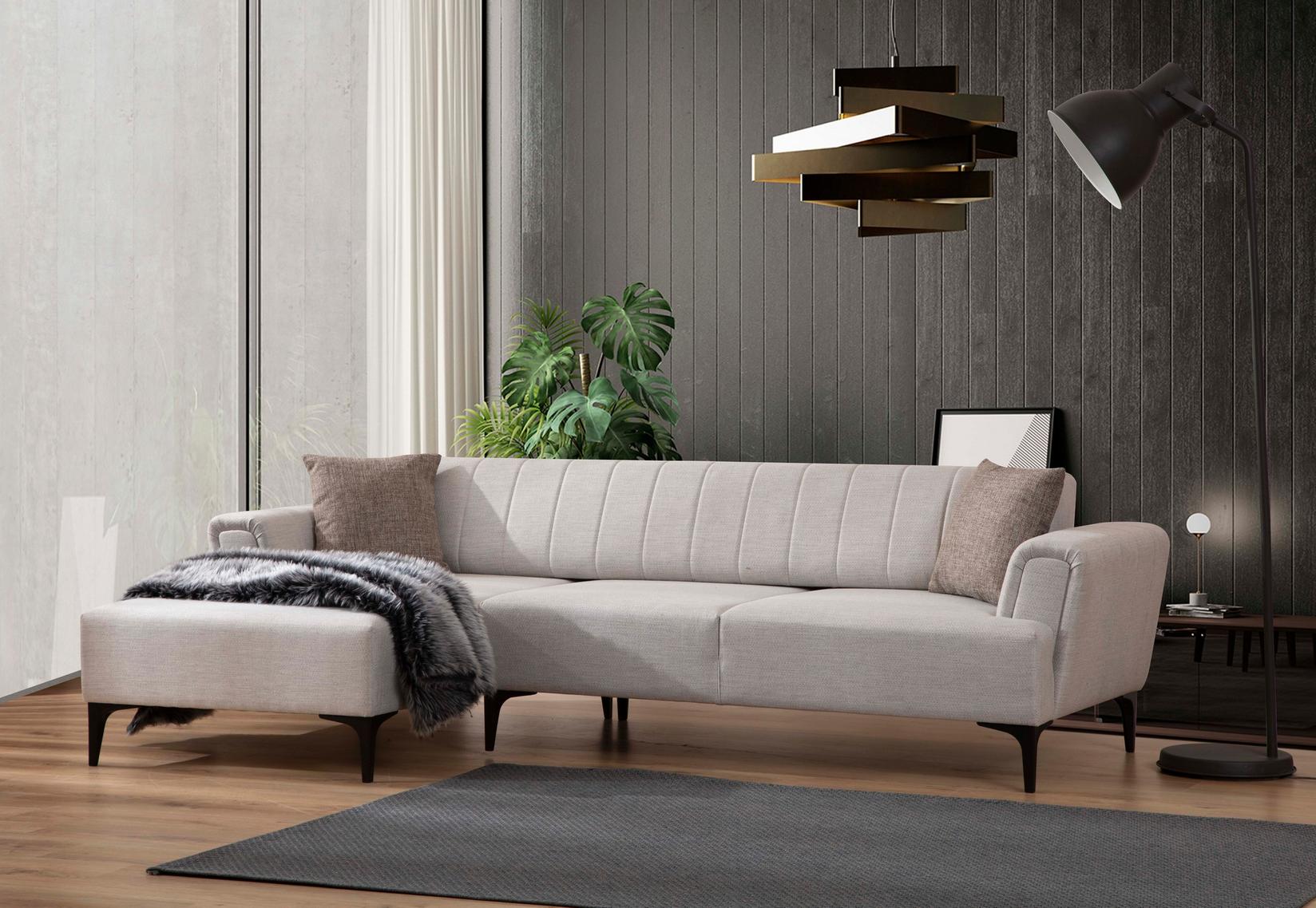 Atelier del Sofa Ugaona garnitura Hamlet 95x43x230cm Bež