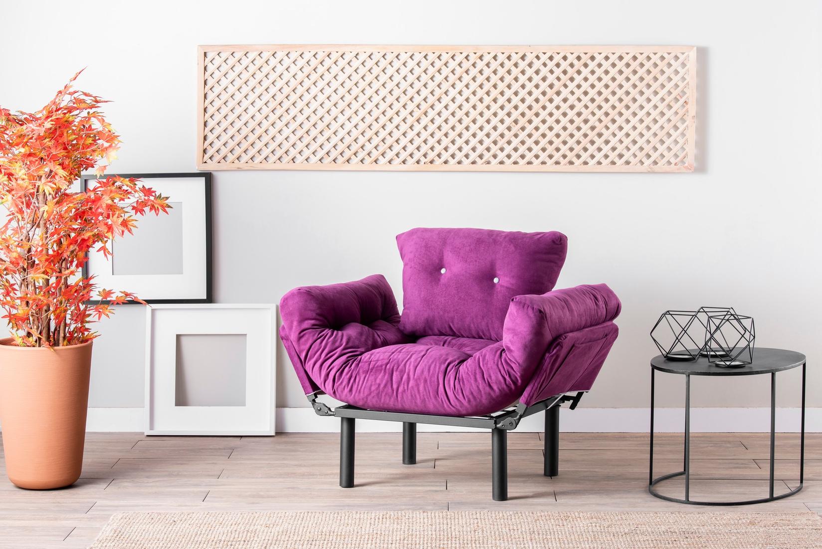 Atelier del Sofa Fotelja Nitta 95x85x70cm Ljubičasta