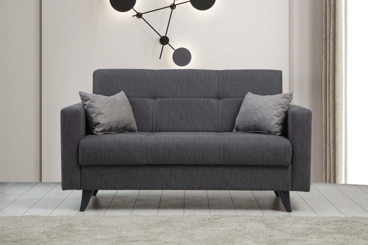 Atelier del Sofa Dvosed na razvlačenje Polya 151x86x75cm Tamnosivi