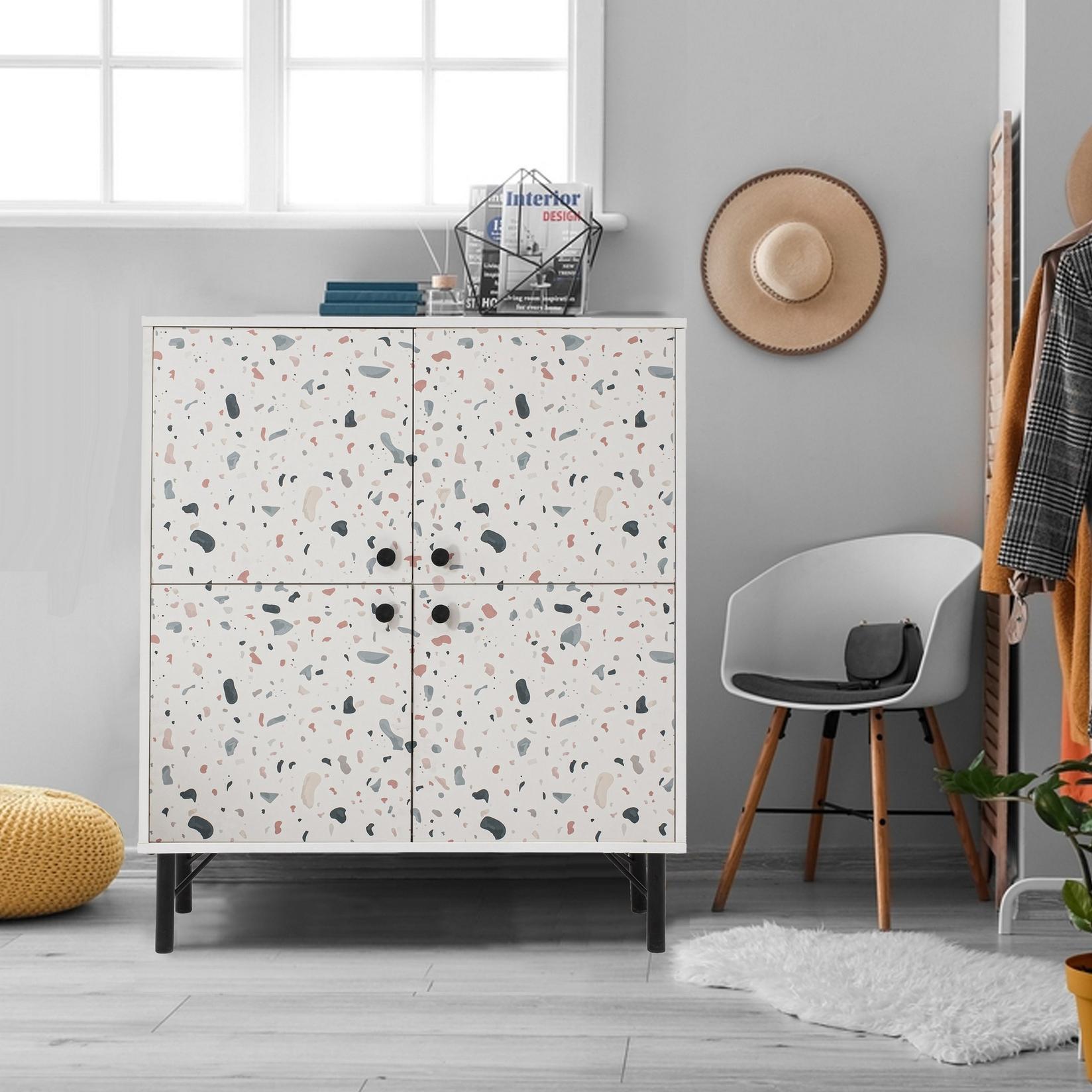 Hanah Home Komoda Multilux Terrazzo 95x111x36cm Šarena
