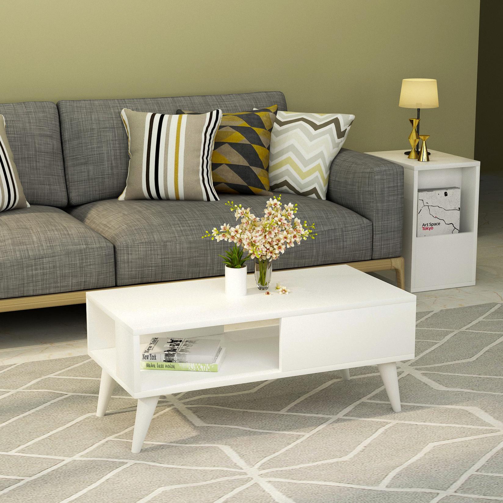 Hanah Home Klub sto Seul 90x40x45cm Bijeli