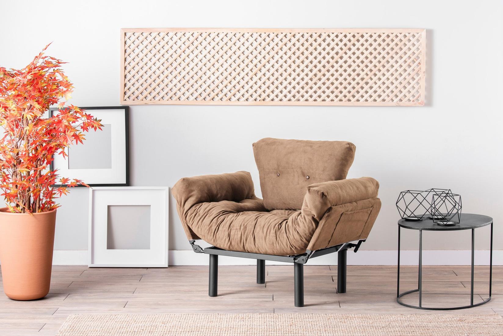 Atelier del Sofa Fotelja Nitta 95x85x70cm Svetlobraon