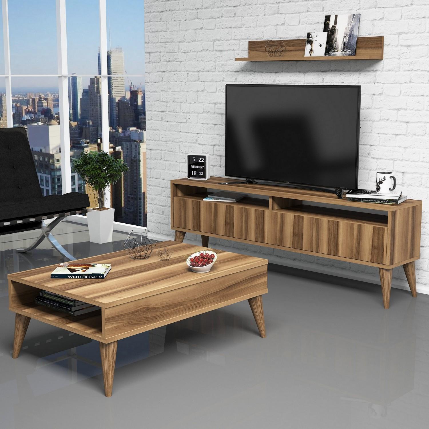 Hanah Home Set TV Komoda i klub sto Orah