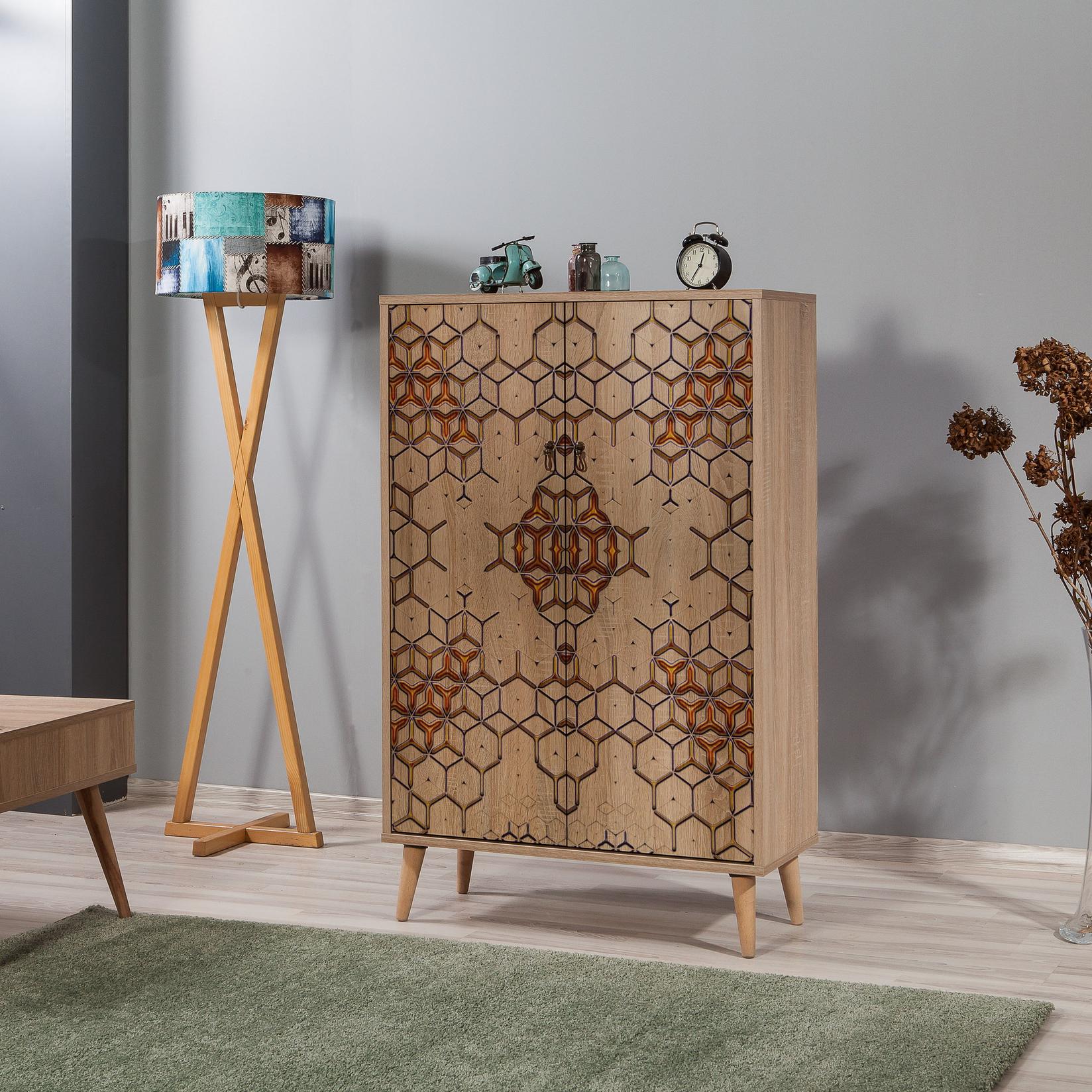 Hanah Home Komoda Multibox 80x127x36cm Hrast