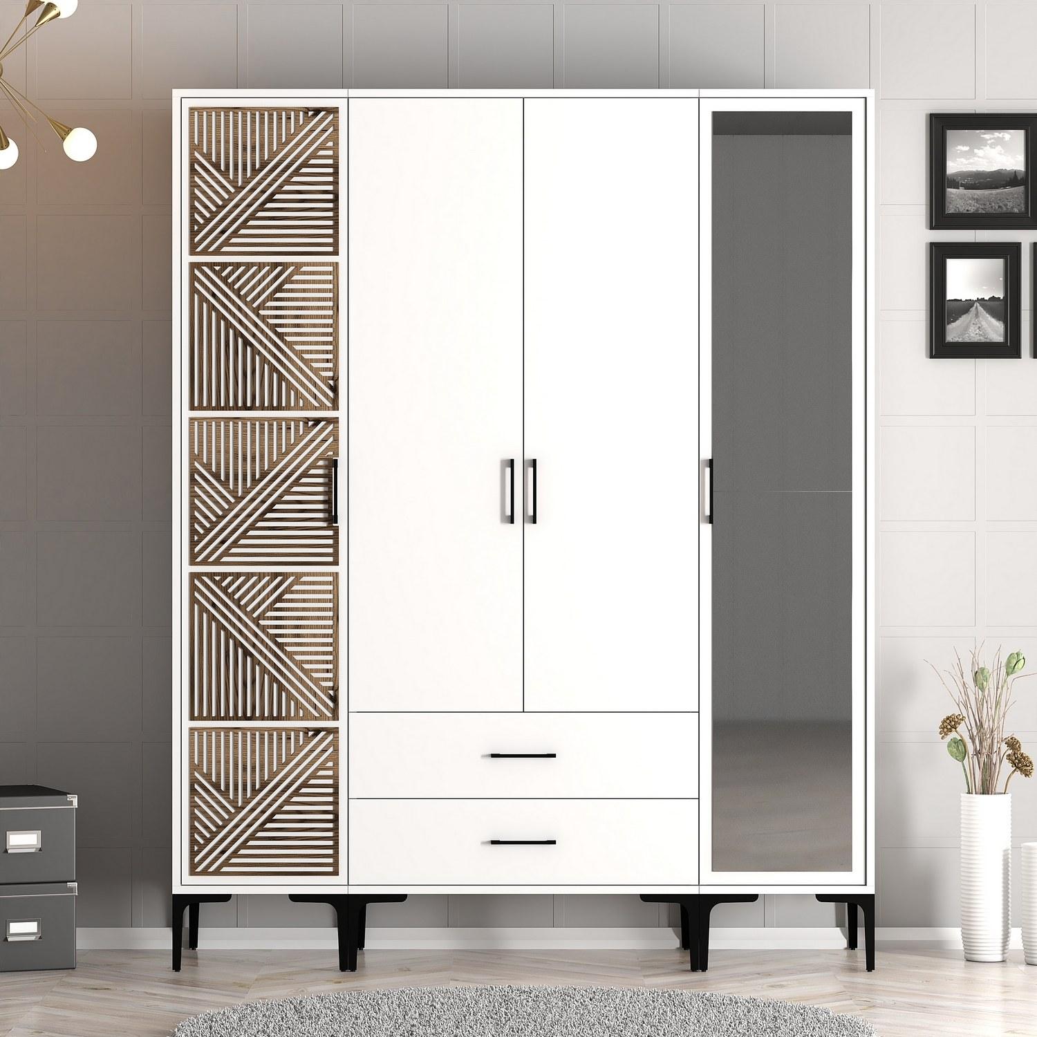 Hanah home Ormar Kumsal PTR 160x47,5x201cm Bijeli