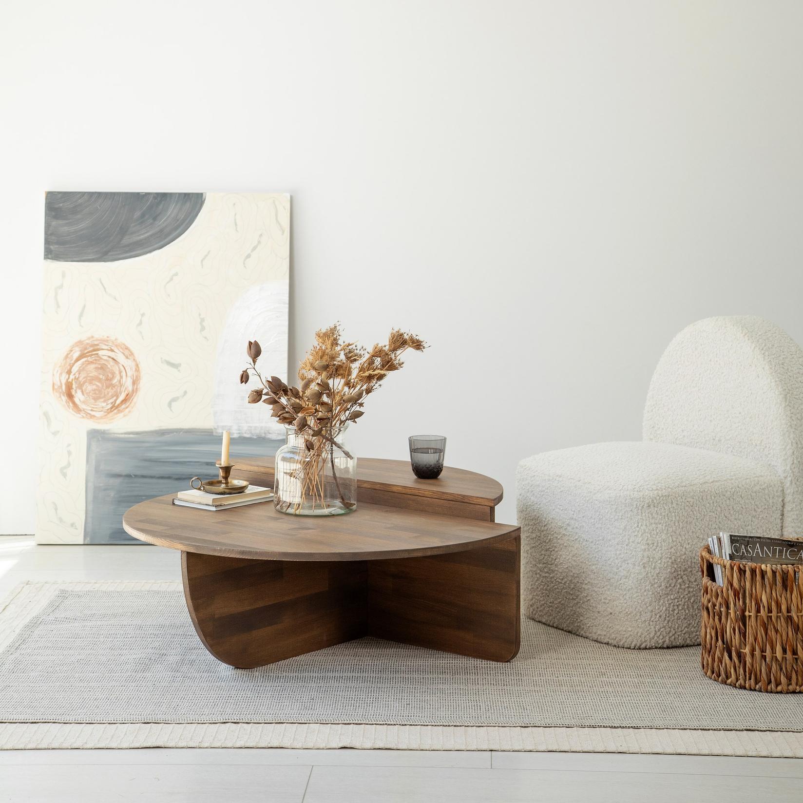 Hanah Home Klub sto Podium 90x30x60​cm Orah