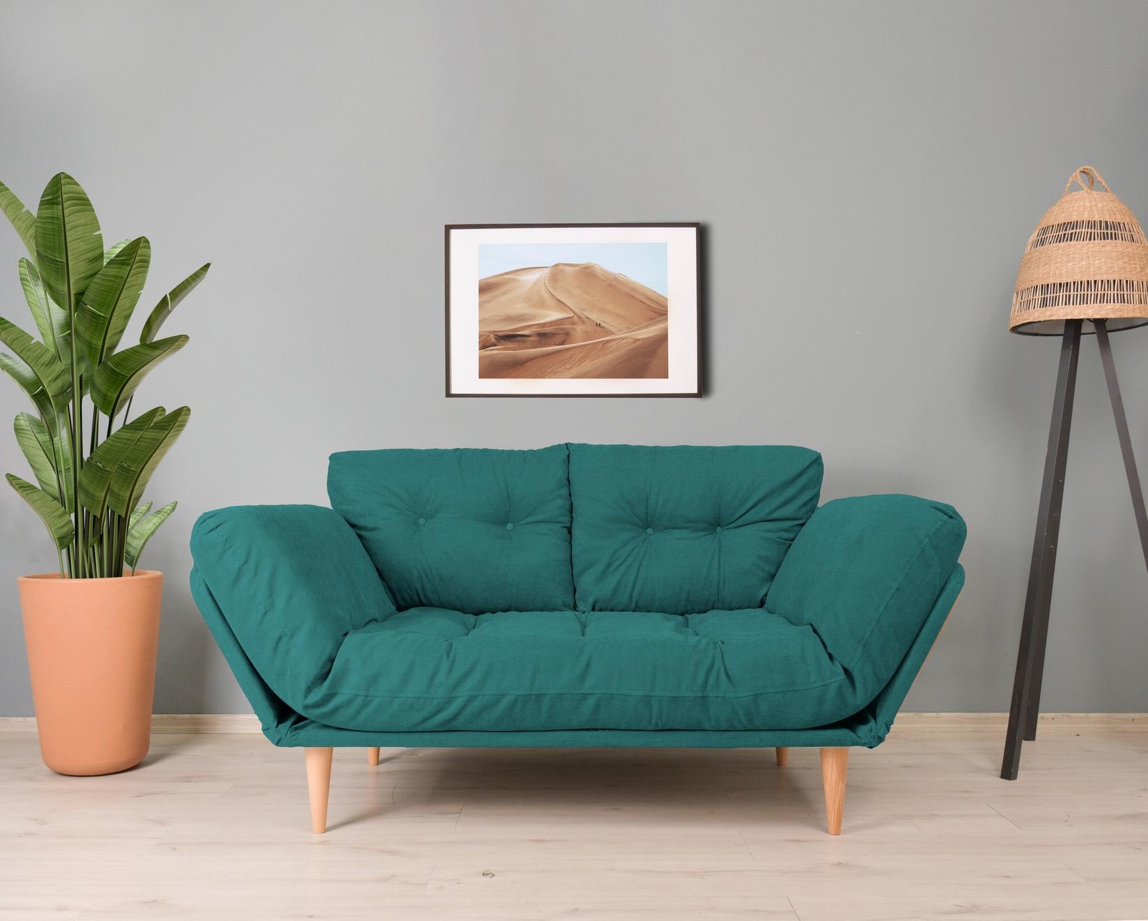 Atelier del Sofa Trosed na razvlačenje Nina 200x70cm Petrolej