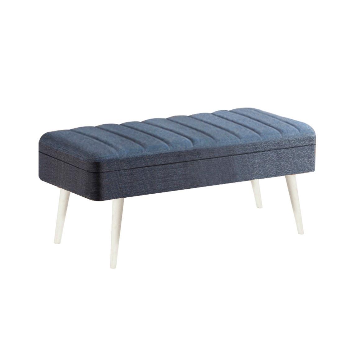 Hanah Home Trpezarijska klupa Vina 1048 110x50x40cm Bijelo-Tamnoplava
