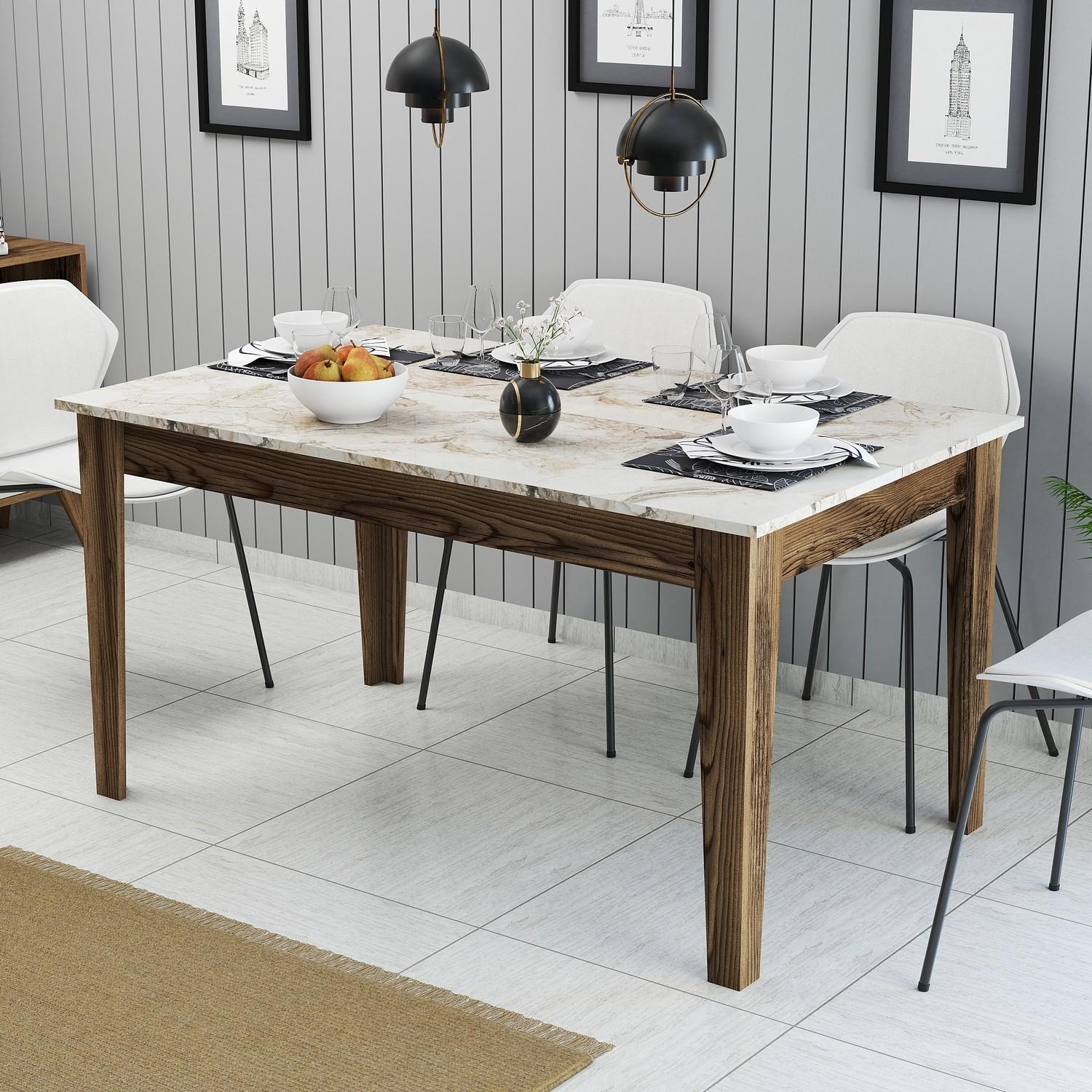 Hanah Home Trpezarijski sto Milan 515 145x75x88cm Orah