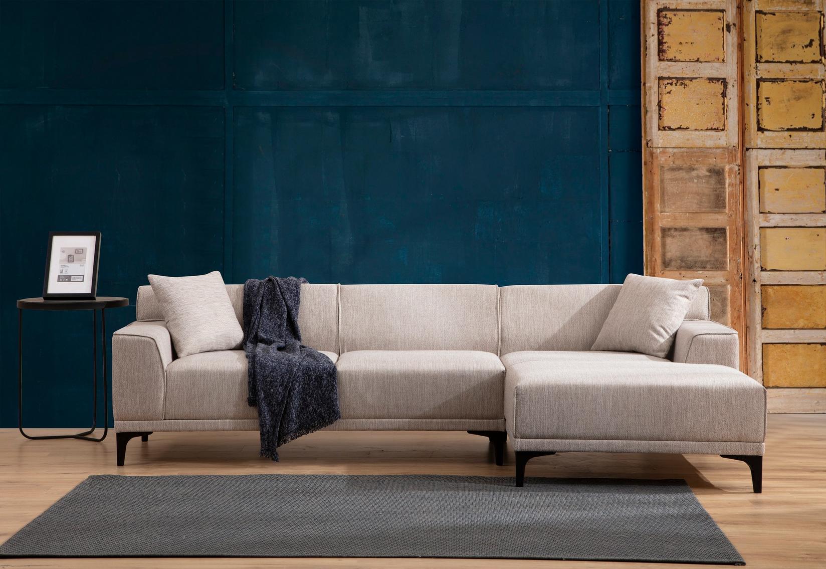 Atelier del Sofa Ugaona garnitura Petra R 145x69x87cm Bijela