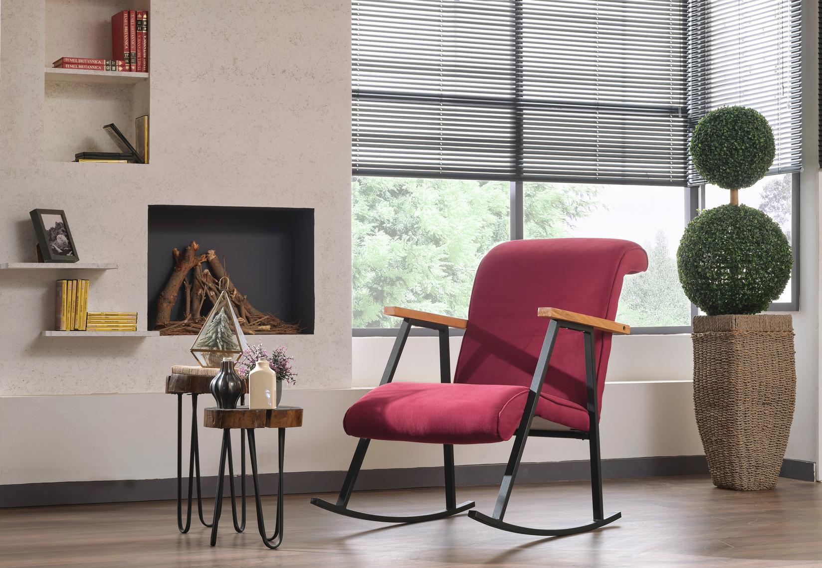 Atelier del Sofa Fotelja za ljuljanje Yoka Bordo