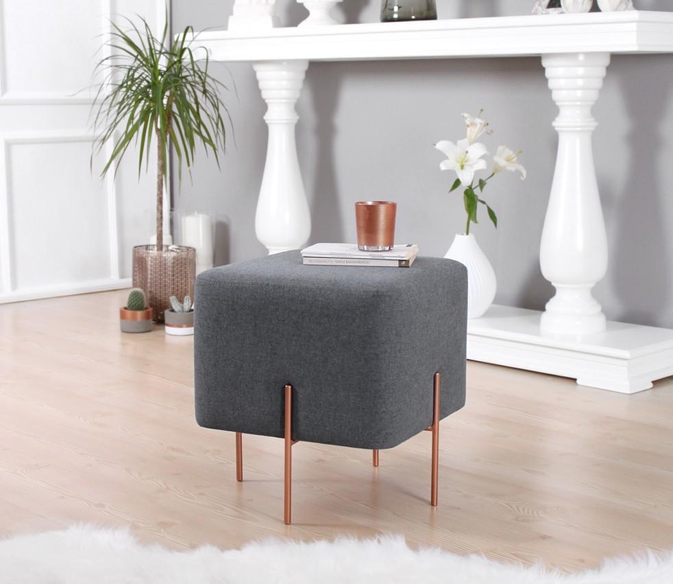Atelier del Sofa Tabure 40x42x40cm, Tamnosivo