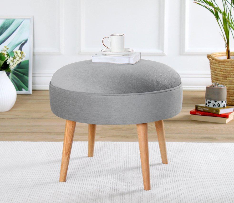 Atelier del Sofa Tabure 52x44cm, Sivo