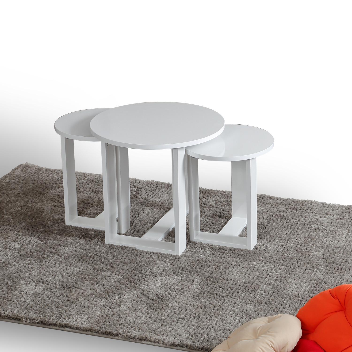 Hanah Home Set klub stolova, 3 komada Mira Bijeli