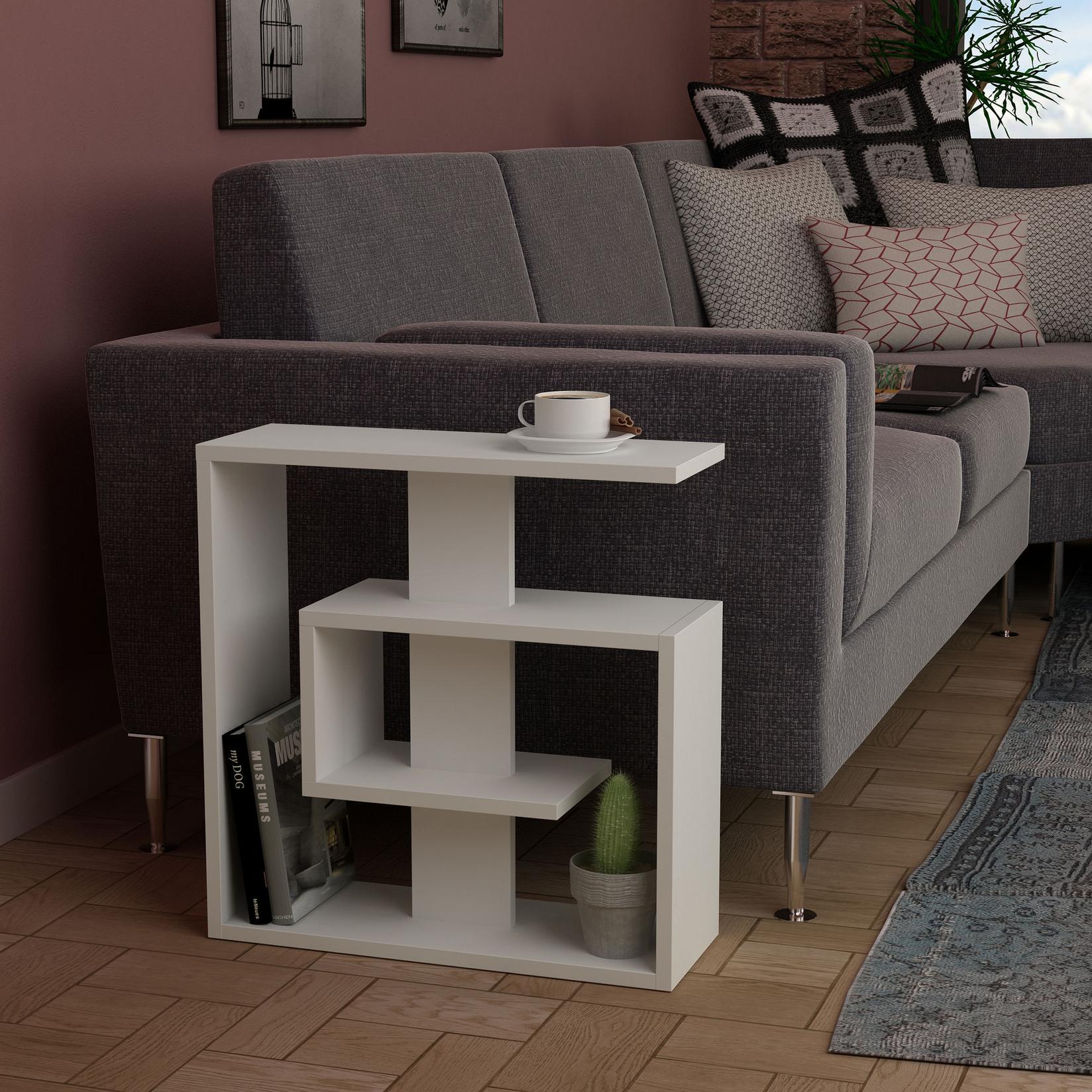 Hanah home Klub sto Saly 55x57x20cm Bijeli