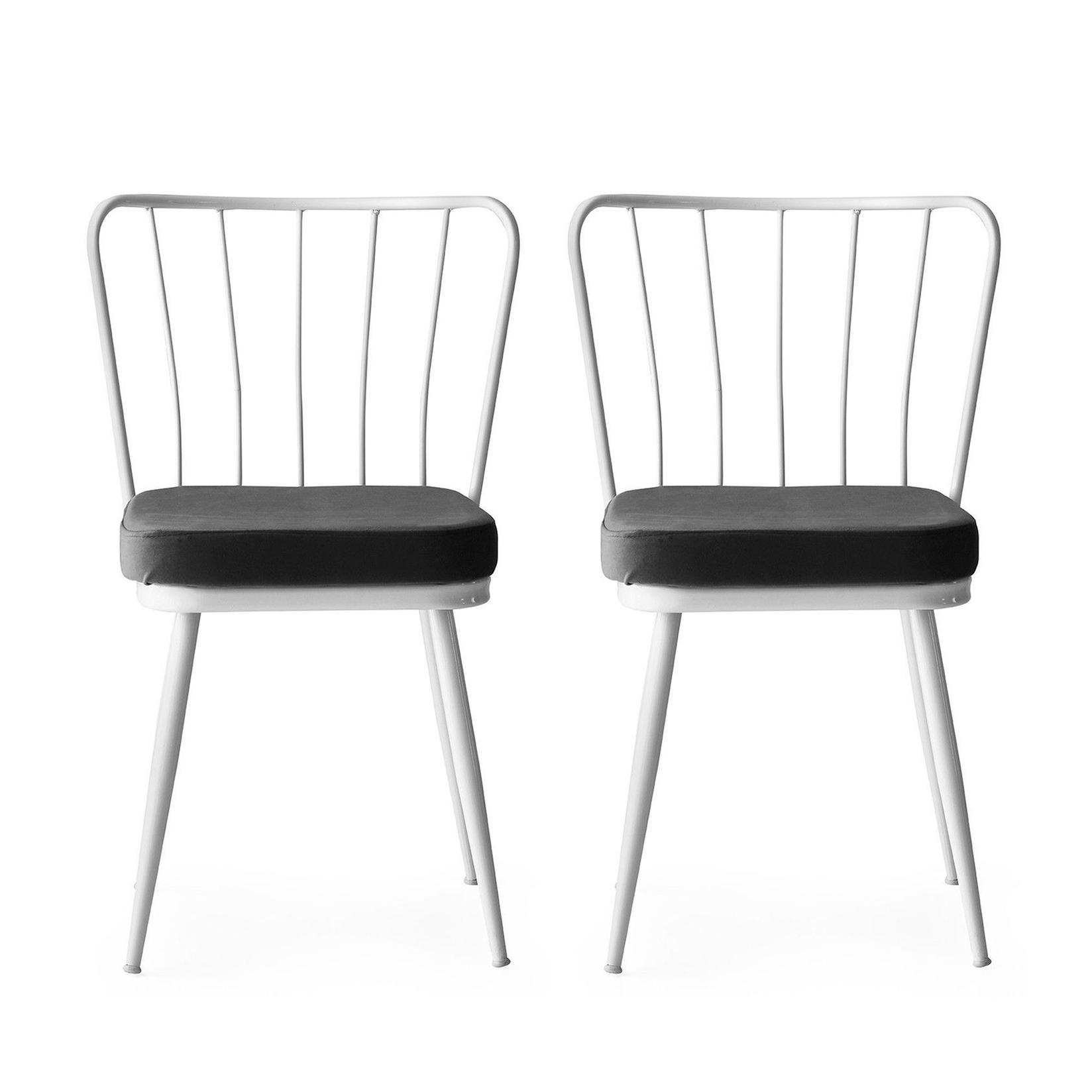 Hanah Home Set 2 trpezarijske stolice Bijeli