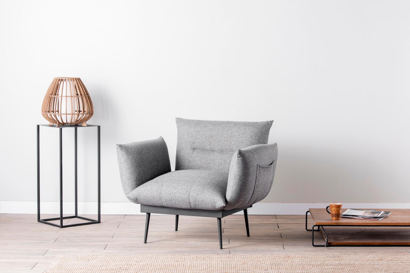 Atelier del Sofa Fotelja Jax 90x95x80cm Siva