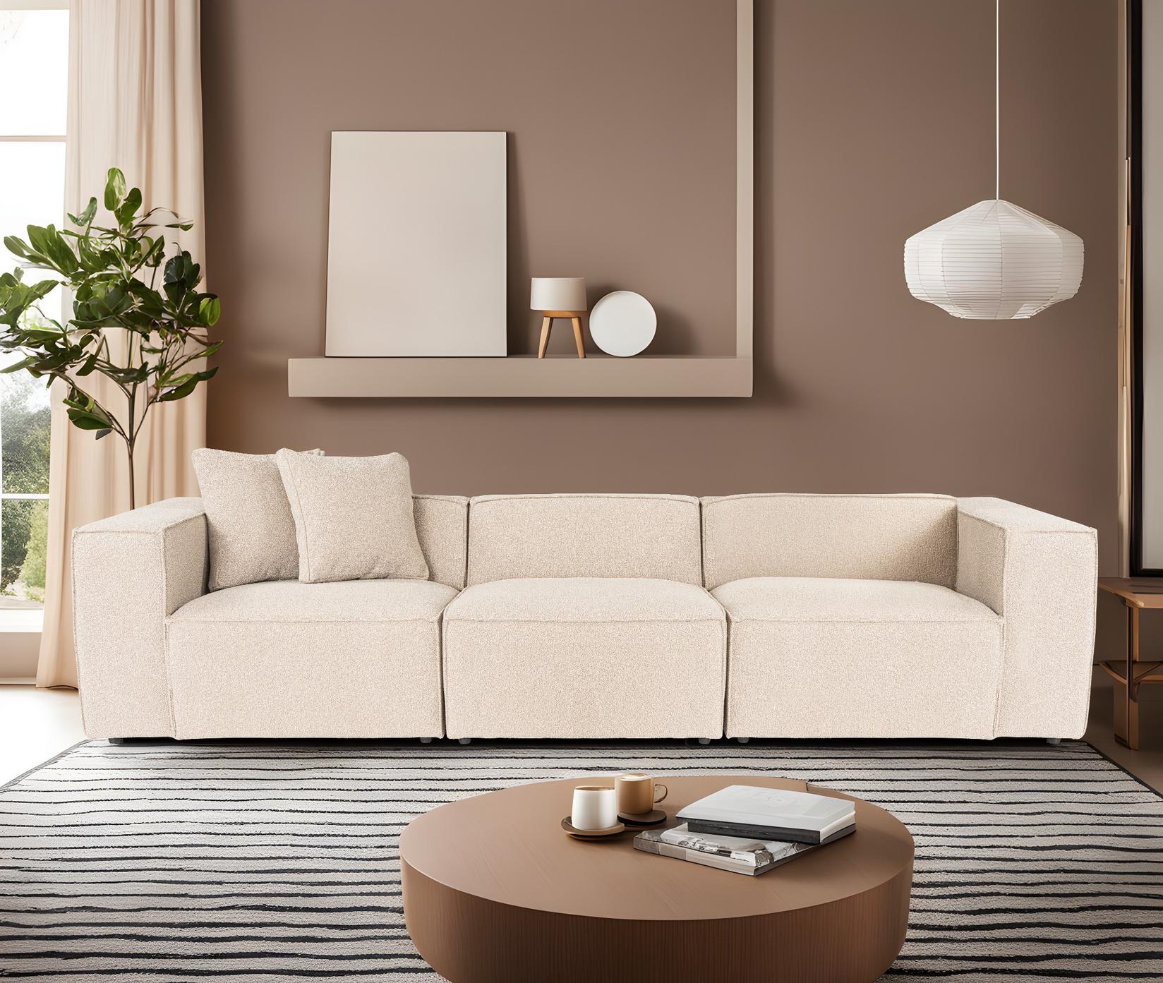 Atelier del Sofa Trosed Lora 108x65x303cm Breskva