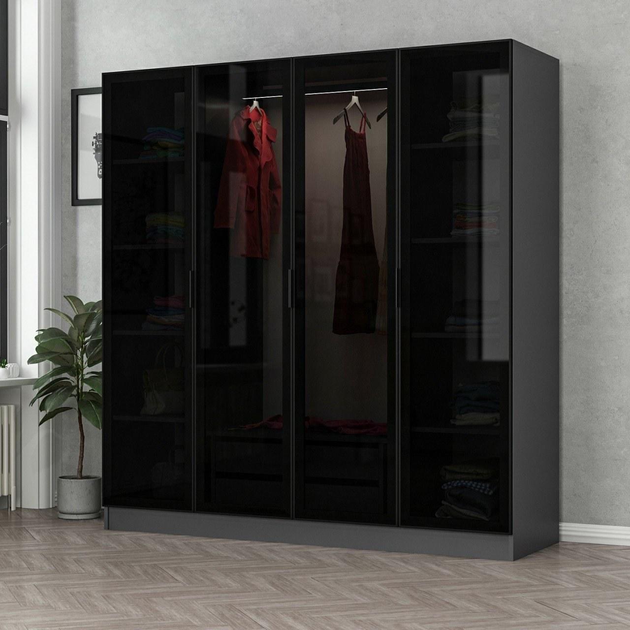 Hanah home Ormar Kale 180x210x52cm Crni