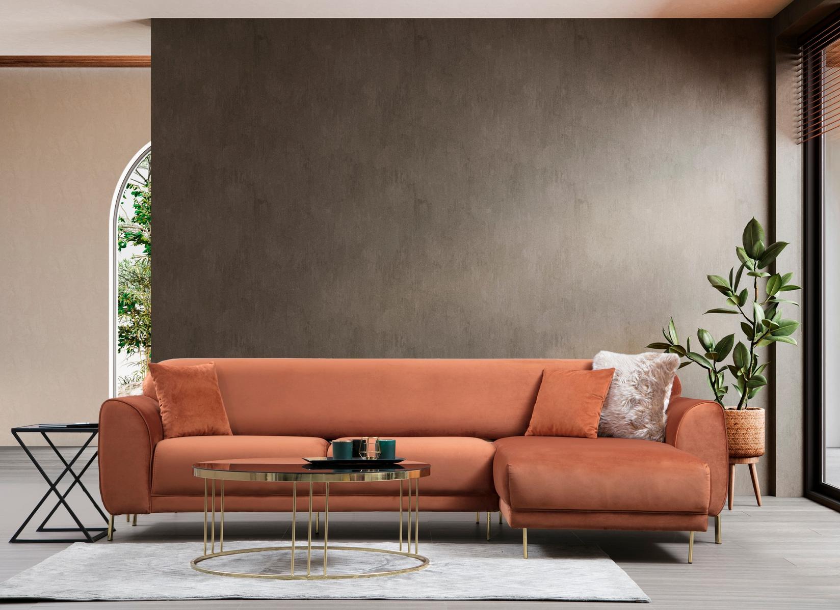 Atelier del Sofa Ugaona garnitura Smeđa